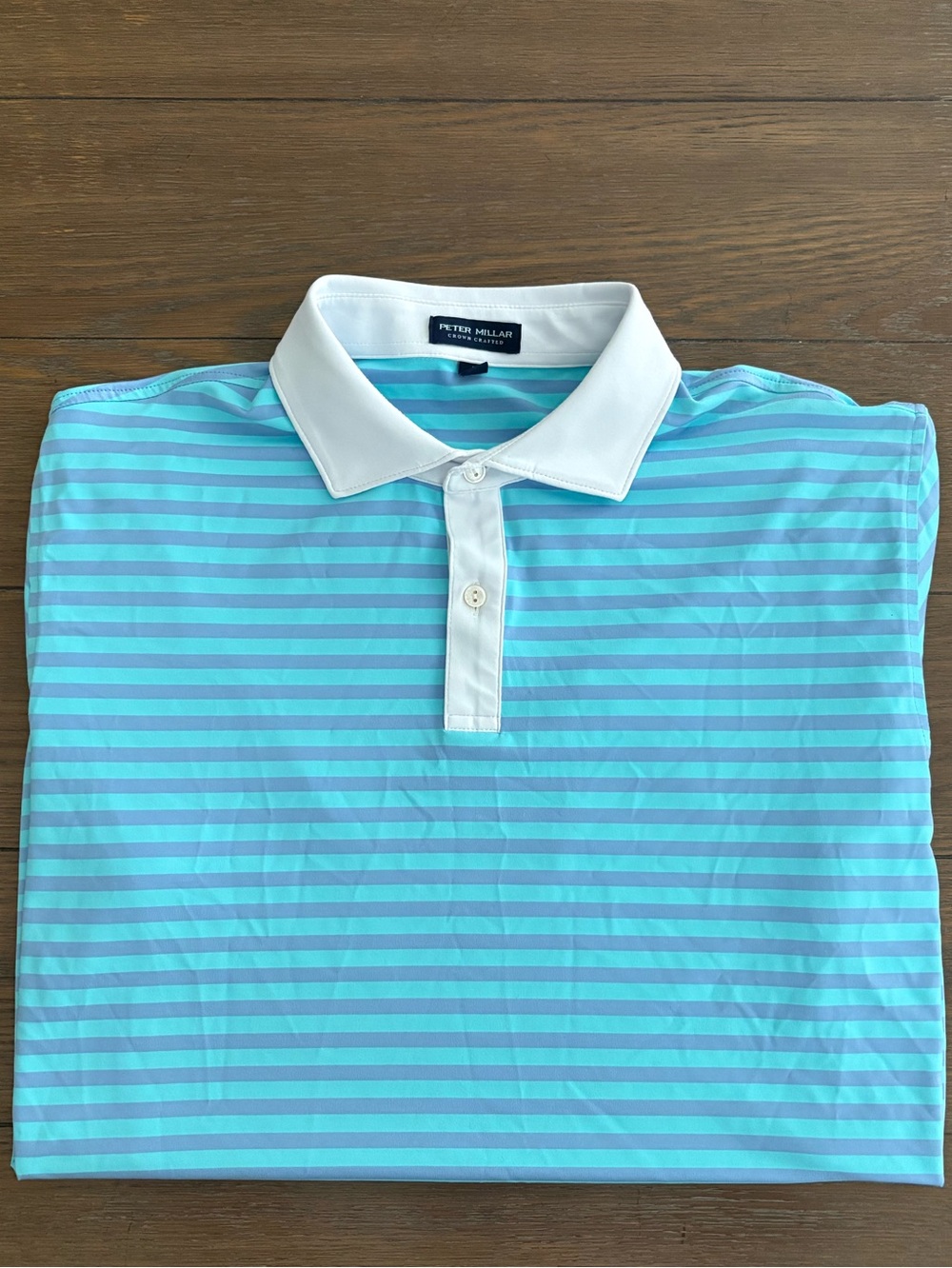 Peter Millar Crown Crafted Striped Polo Size L Gently Worn